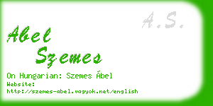 abel szemes business card